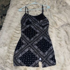 Kittenish Brand Paisley Bandana mini dress with side slit